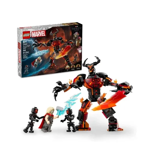 Lego 乐高雷神托尔大战苏尔特尔拼搭人偶