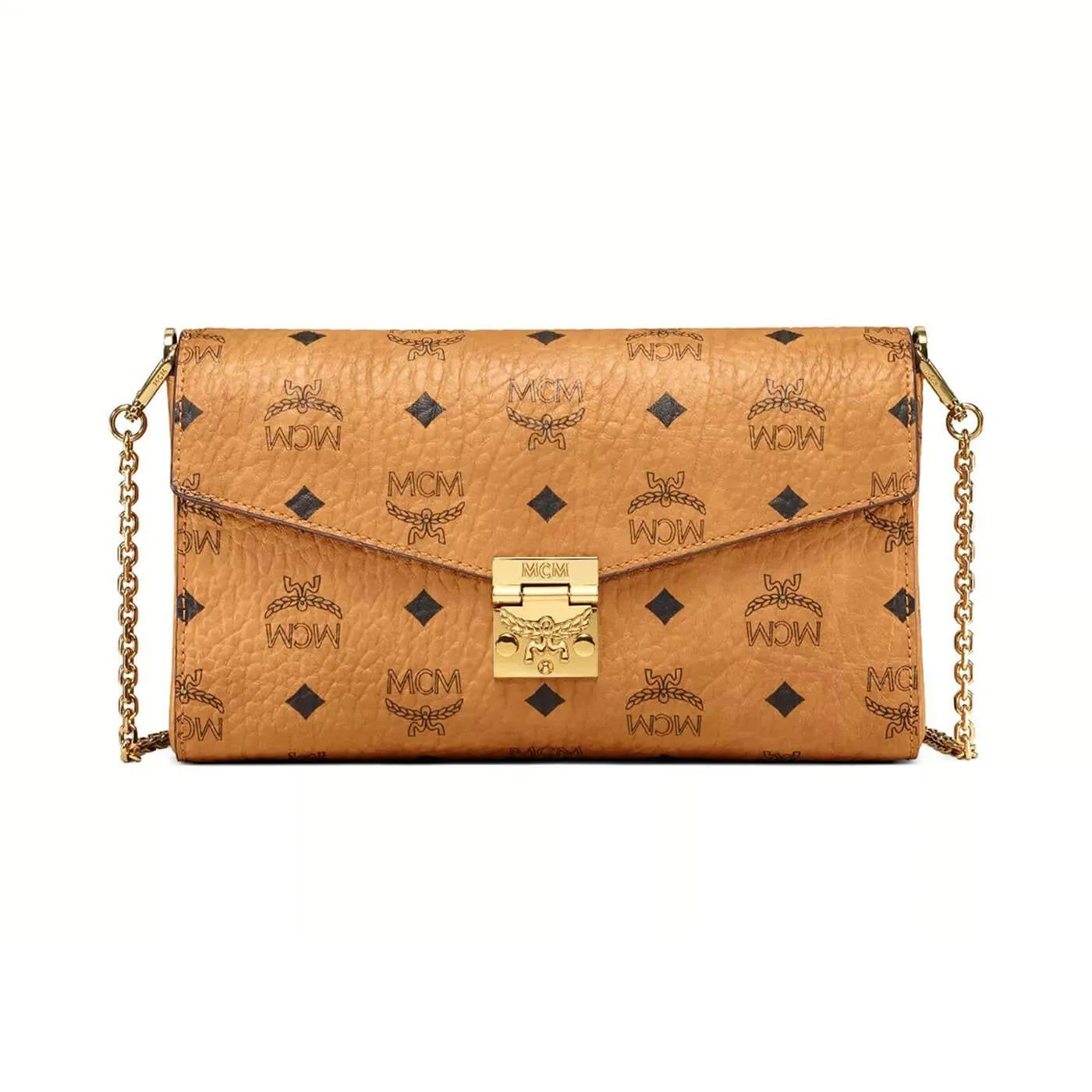 MCM Tracy Visetos干邑色斜挎包