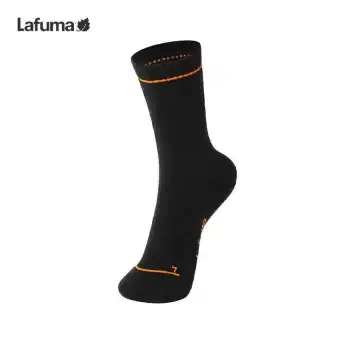 LAFUMA 乐飞叶女士羊毛运动中筒袜LESS5CS03 黑色 22-24CM