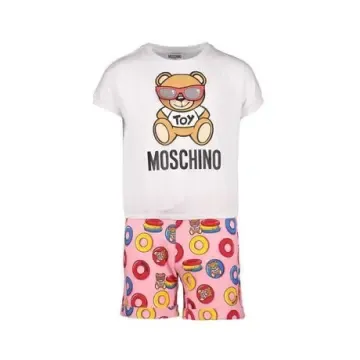 MOSCHINO KIDS 莫斯奇诺Baywatch Teddy BearT恤衫和短裤套装 白色、彩色 4A
