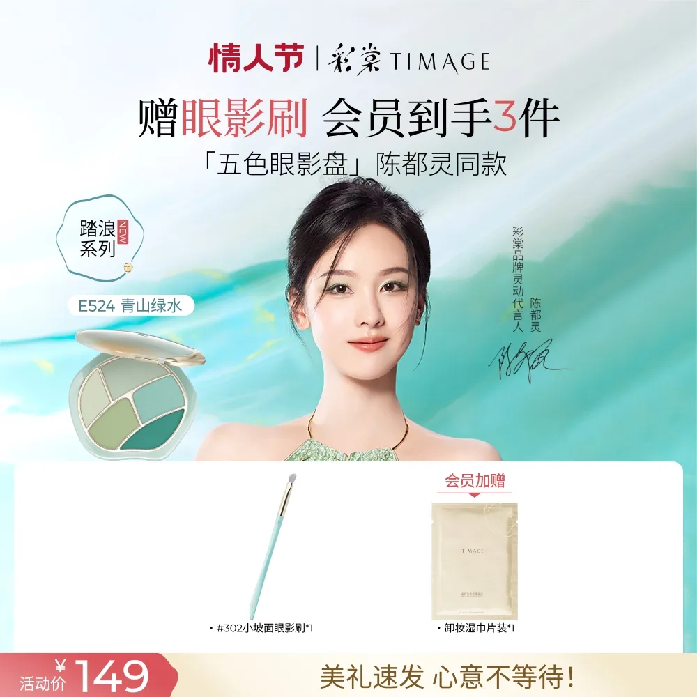 TIMAGE 彩棠 五色眼影盘 E524青山绿水/8g