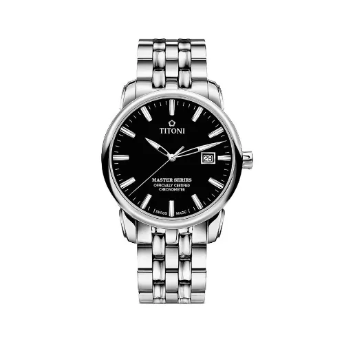Titoni梅花Master系列精钢机械男士腕表