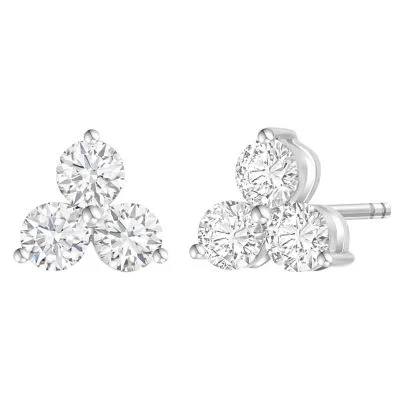 金心珠宝 Classic Trinity Diamond Earrings