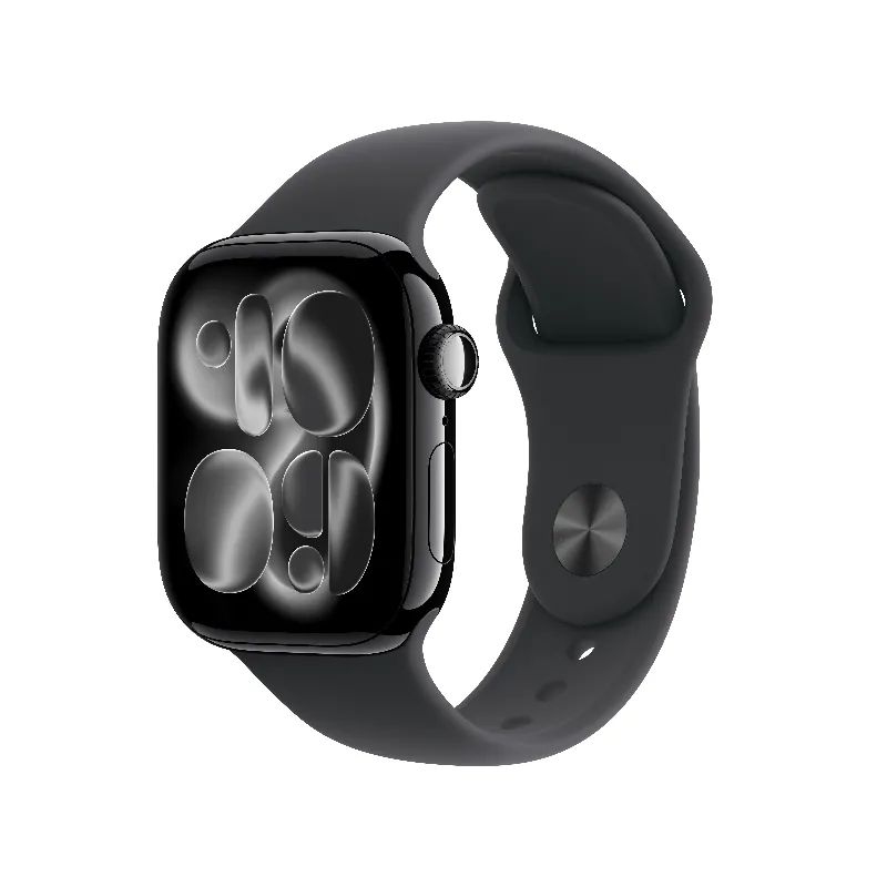 Apple Watch Series 11 (GPS) 42 毫米 亮黑色铝金属表壳 + 黑色运动型表带