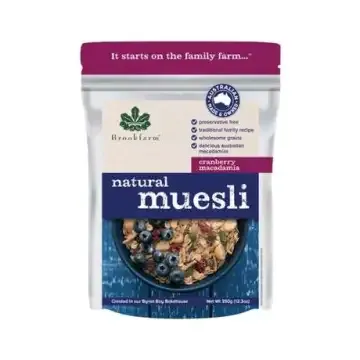 Brookfarm布鲁克蔓越莓澳洲天然夏威夷坚果什锦麦片350g