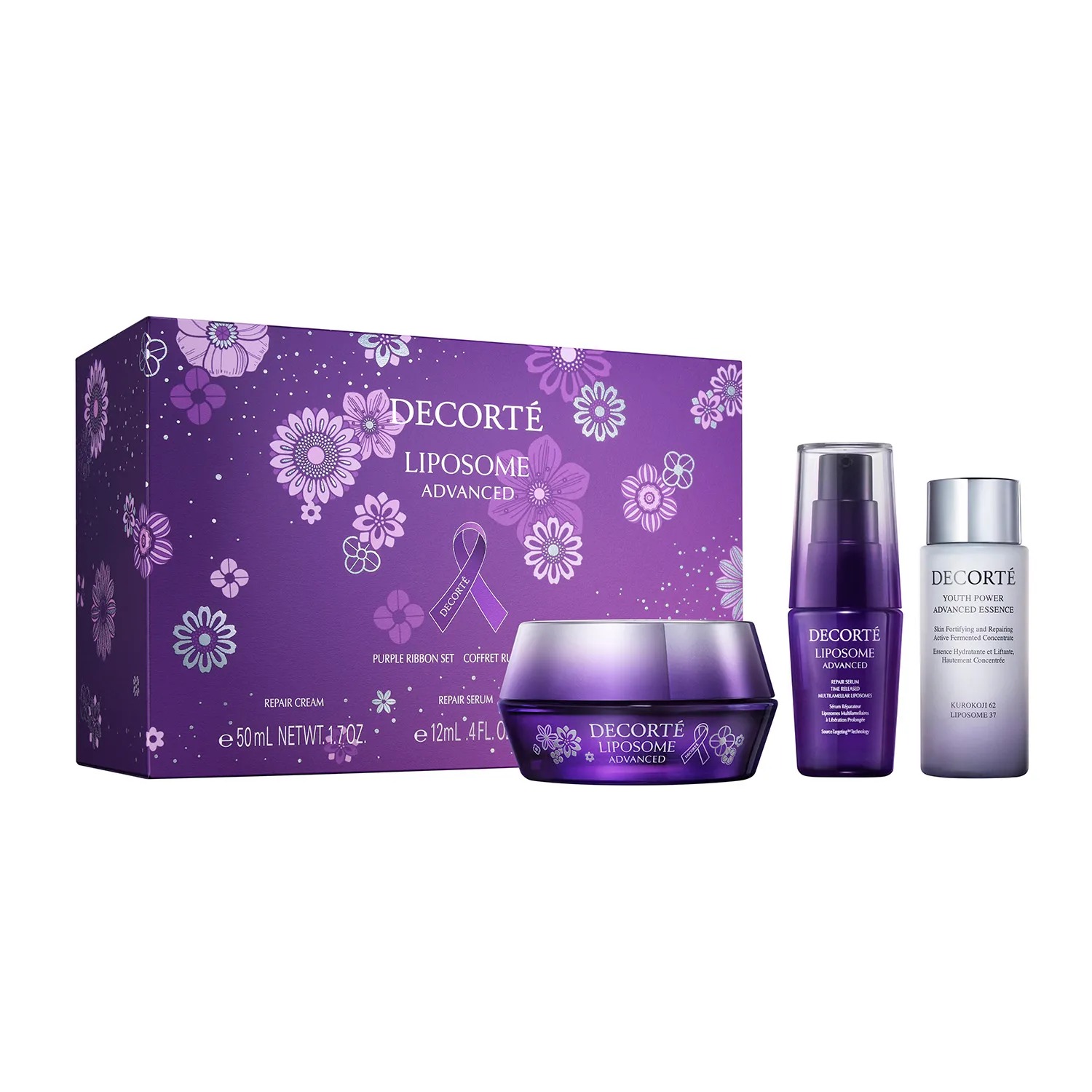 DECORTÉ LIPOSOME ADVANCED REPAIR SERUM PURPLE RIBBON SET 2025