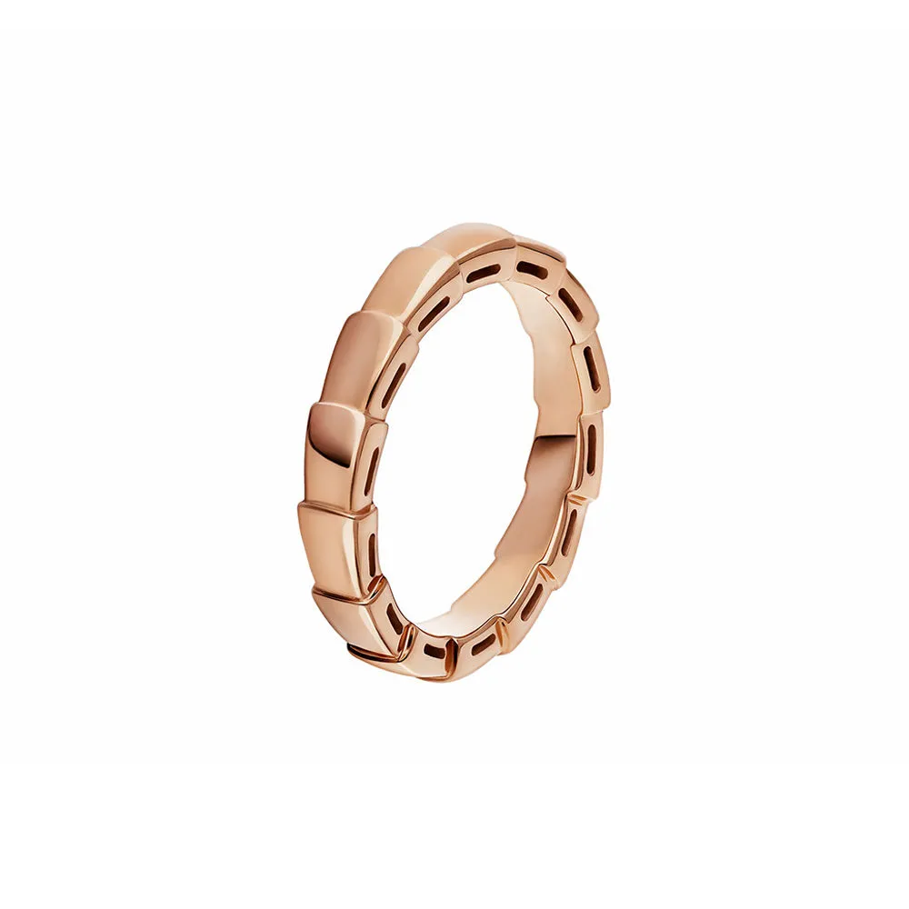 BVLGARI 宝格丽 Serpenti Viper 戒指 玫瑰金 57