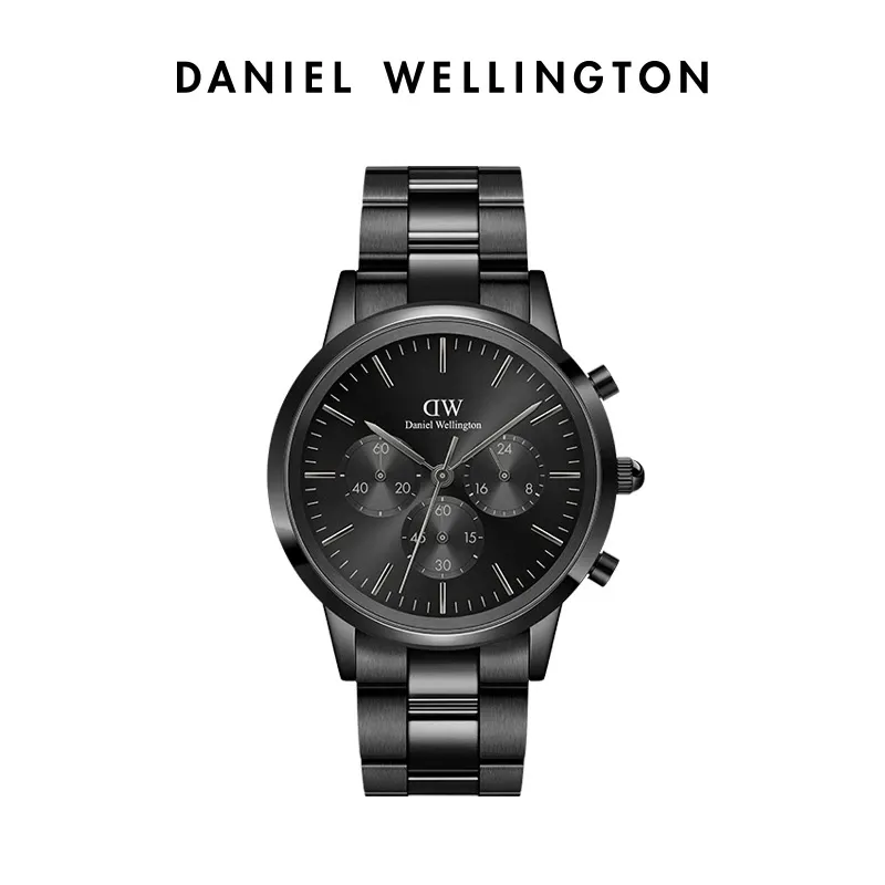 丹尼尔·惠灵顿DW 三眼计时大表盘 男士石英表 DW00100645-Silver