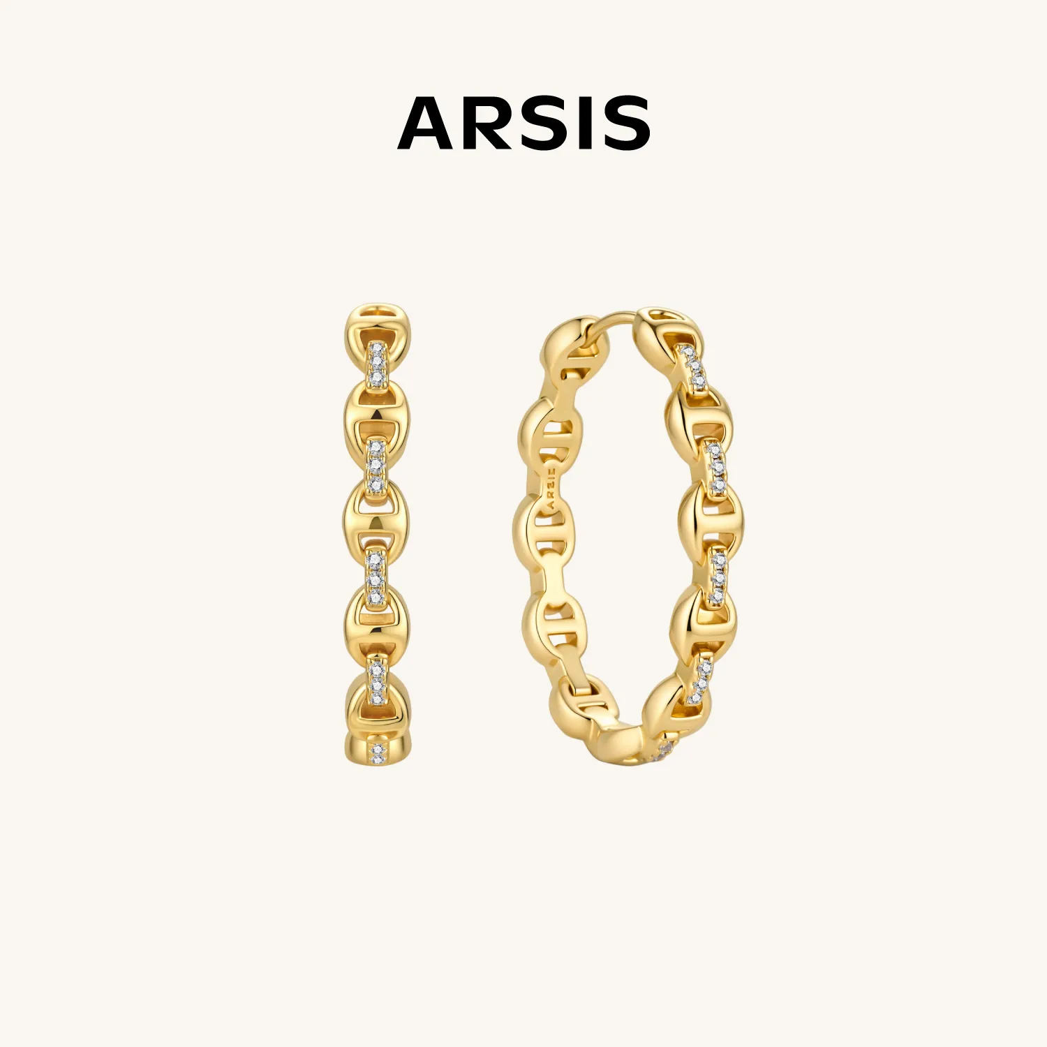 ARSIS 猪鼻耳圈 金色