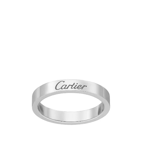Cartier卡地亚C系列戒指 铂金 窄版对戒 单枚