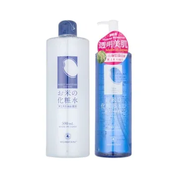 MOMOTANI 桃谷大米精华卸妆水化妆水套装 (500ml+390ml)