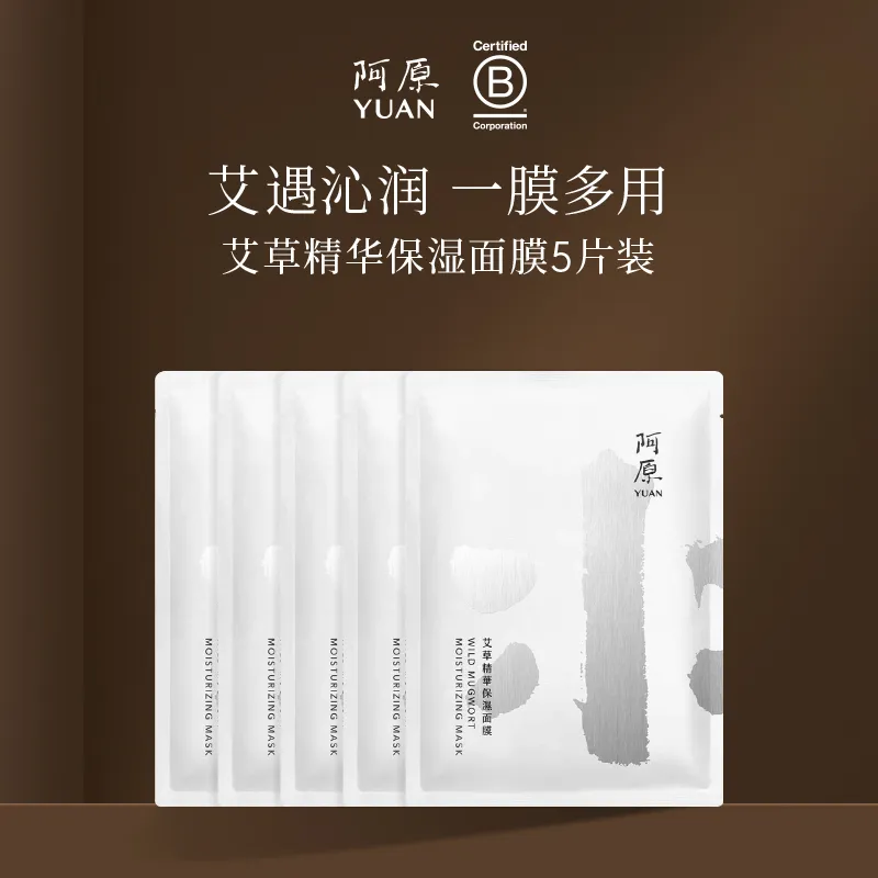 YUAN 阿原 艾草精华保湿面膜(海外版) 14g*5片