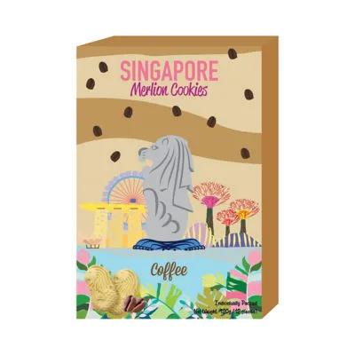 SINGAPORE MERLION COOKIES 120G - COFFEE