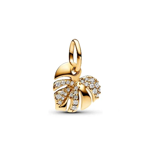 Pandora 潘多拉Sparkling Monstera 叶子吊坠吊饰