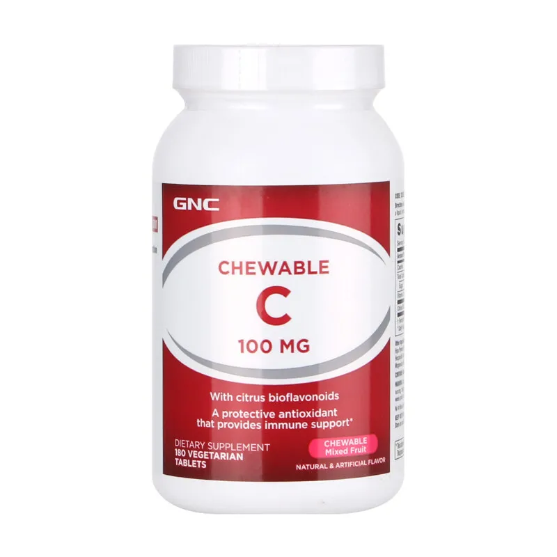 GNC Chewable C100mg 咀嚼片(美味咀嚼型维生素C，抗氧化)