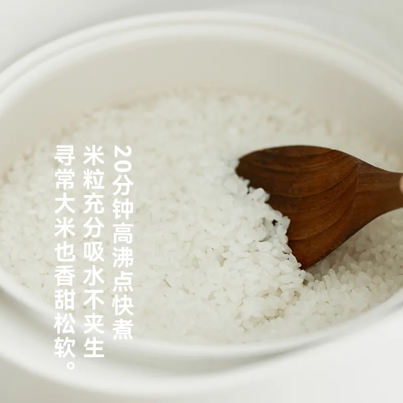 立时 电饭煲 （智能款）3L --一键触控 【蒸笼】（陶白）