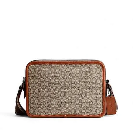 【特卖】COACH 蔻驰经典标志织物CHARTER 24号斜挎包CM383 URC